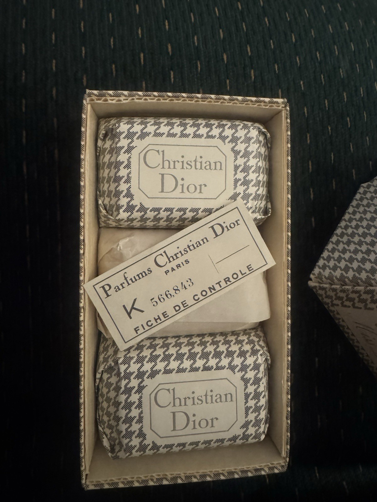 Miss Dior Vintage Soap Christian Dior Wrapped Scented Set Of 3 Bar Box NEW