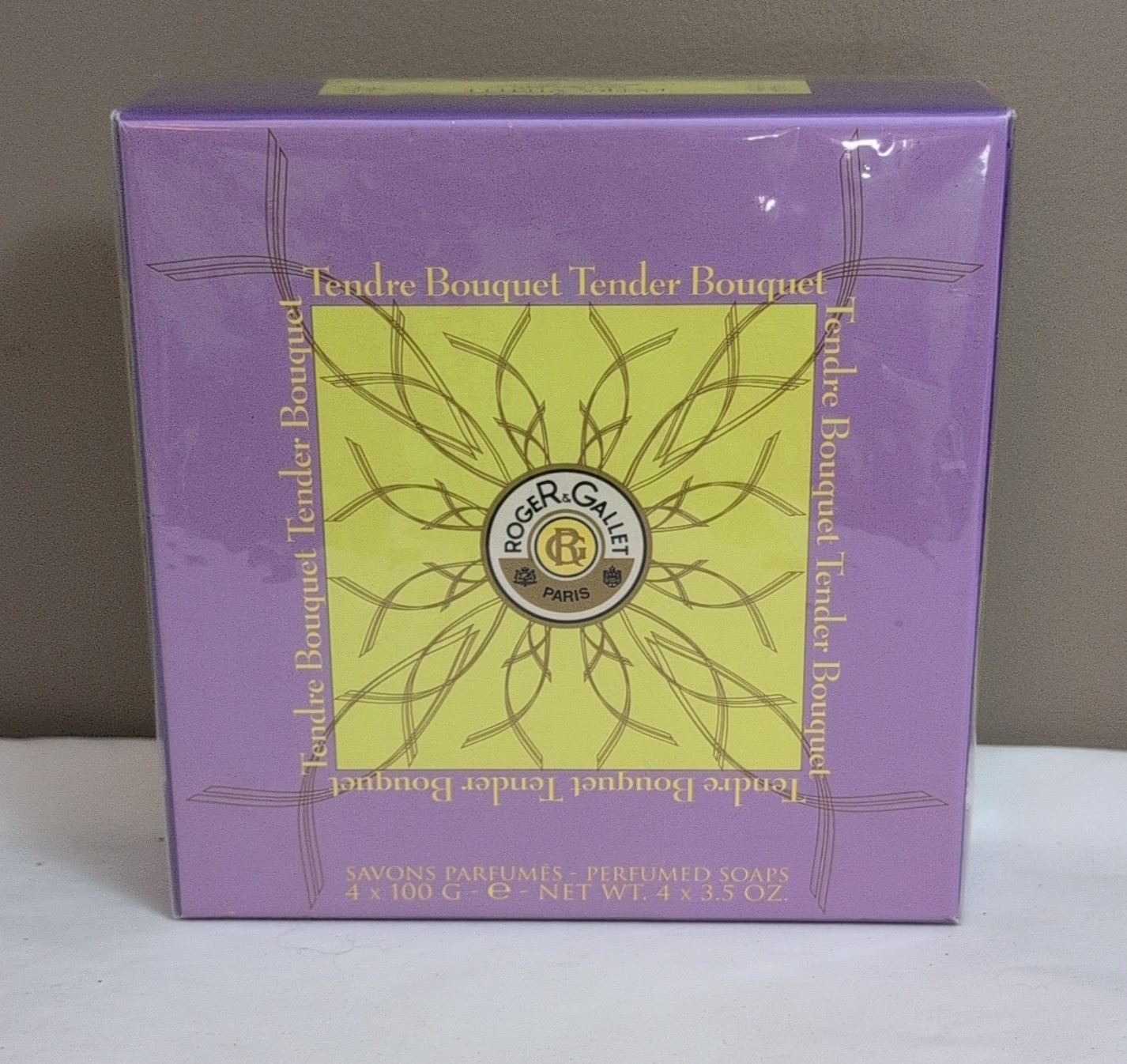 Vintage Roger & Gallet Tendre Bouquet Soap Set 4x100g Paris France Late 1980s