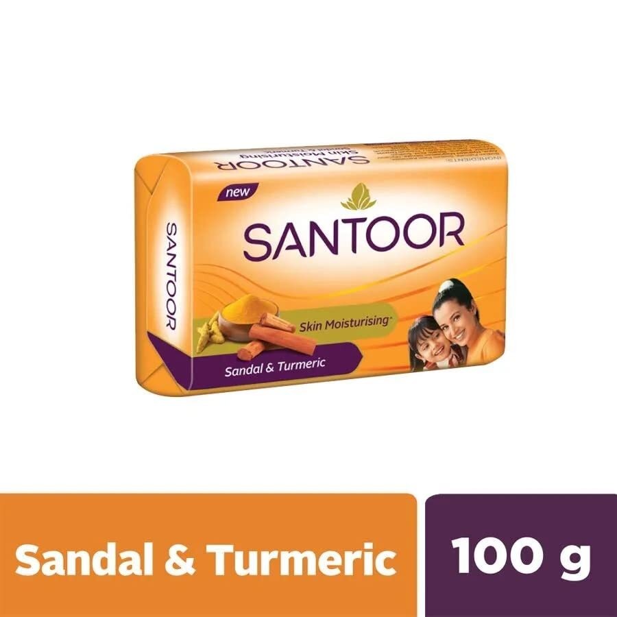 SANTOOR Soap Sandal & Turmeric 100g x 8