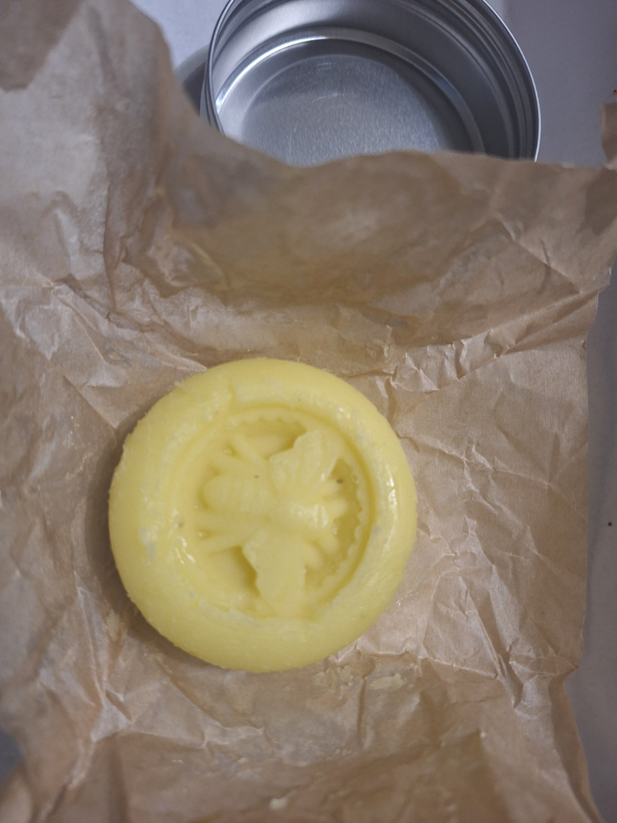 Citronella Scented Shea Butter, Beeswax & Coconut Oil Bar Natural W/to Go Tin