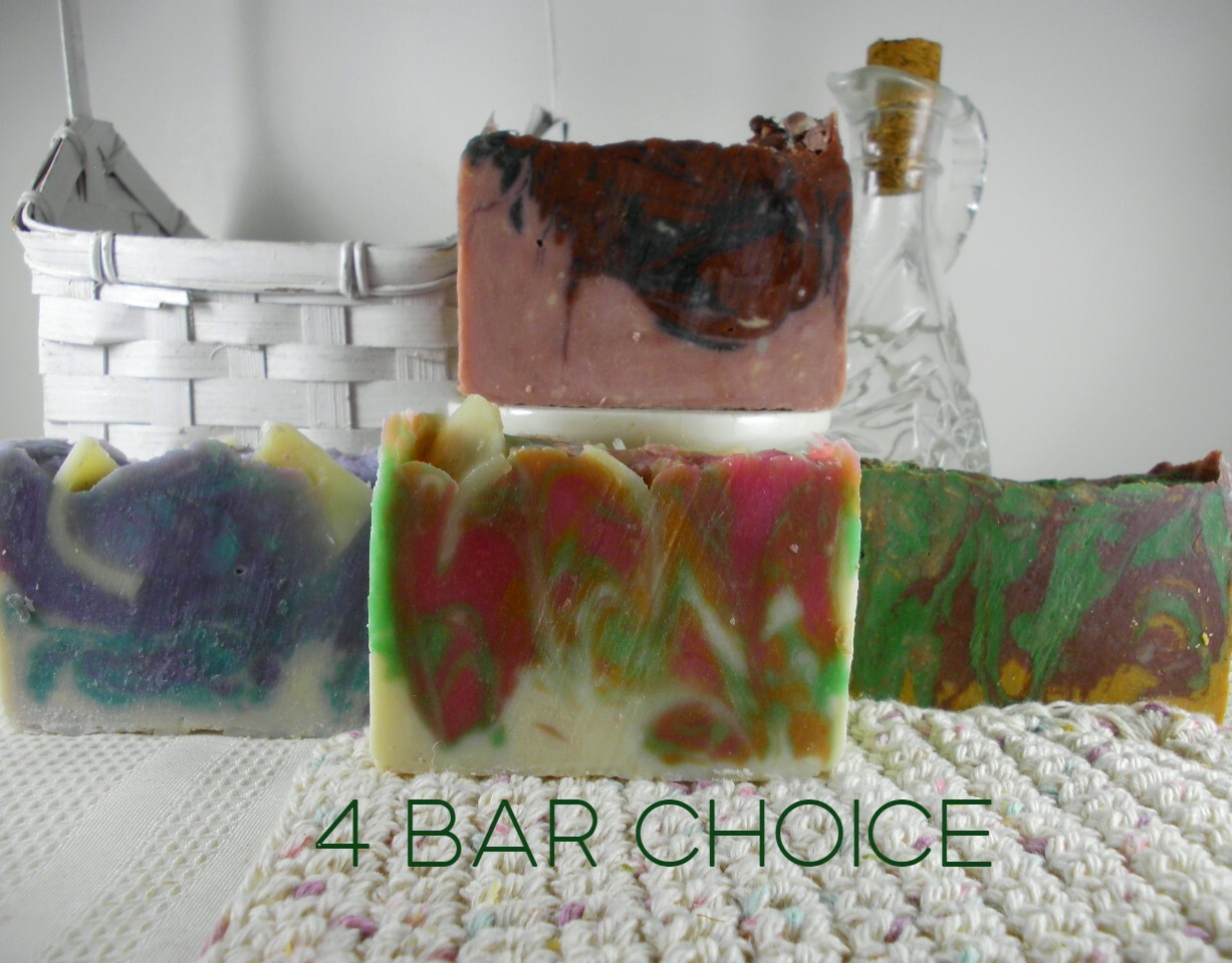4 Bars Goat Milk Soap Your Choice Organic Natural Soap Handmade Homemade