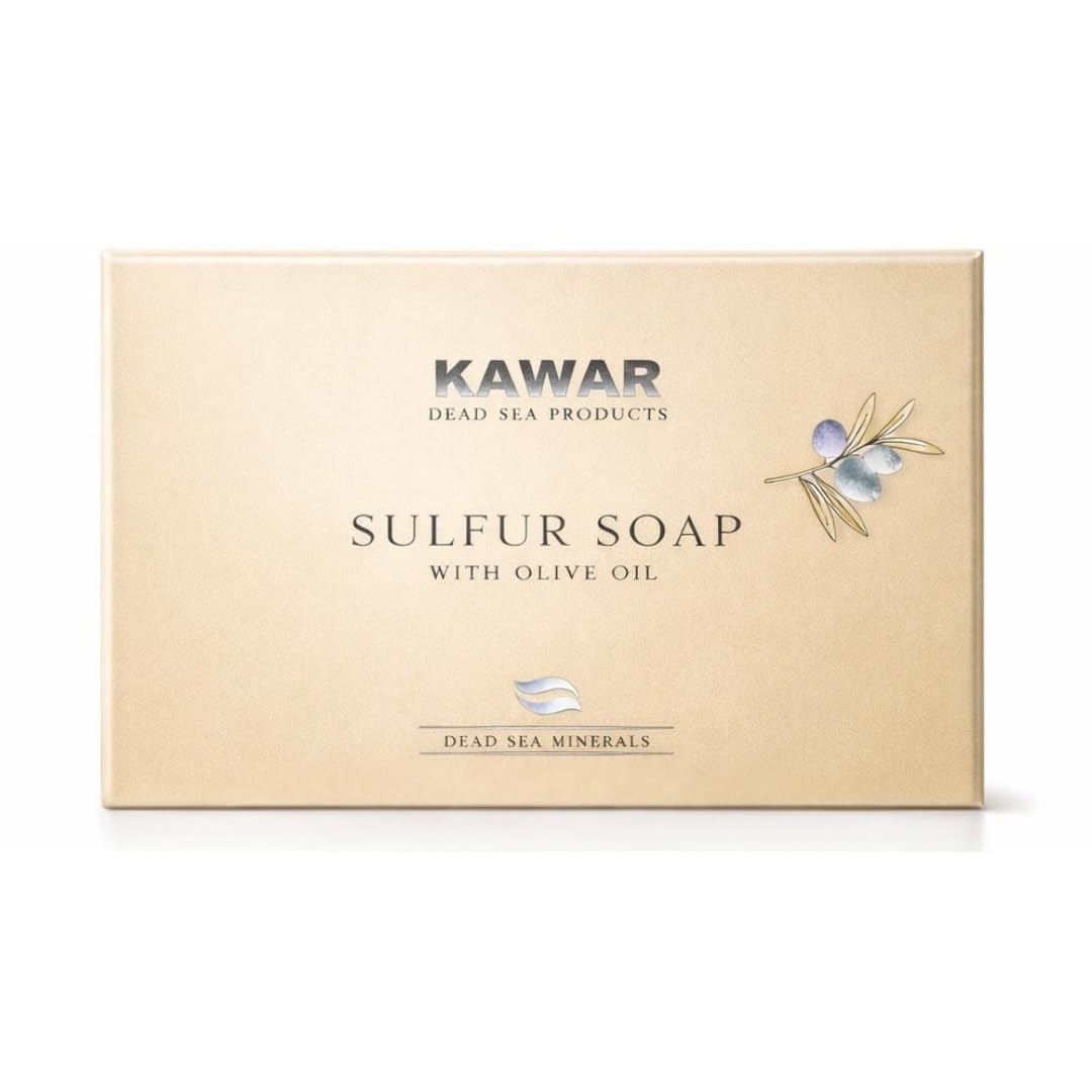 Premium Dead Sea Sulfur Soap with Olive Oil, Helps Relieve Acne, Psoriasis, E…