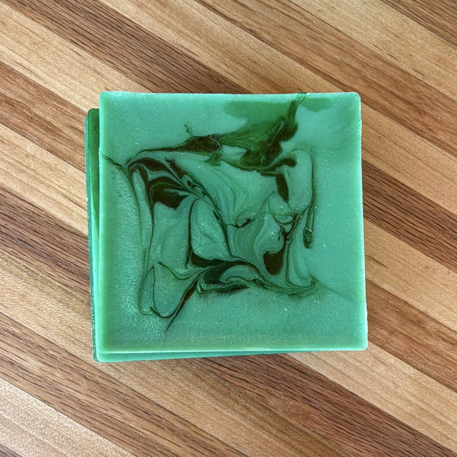 Handmade Green/Black Swirl Rectangular coasters (5)￼