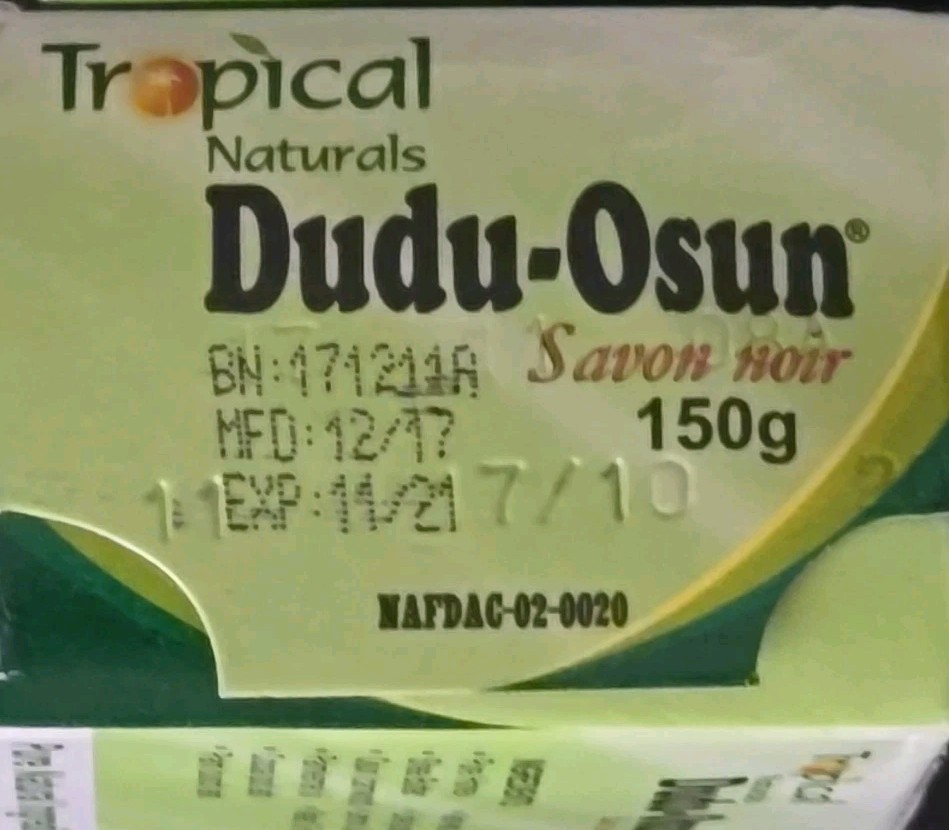 Tropical Naturals Dudu-Osun BLACK SOAP 150 Gram Soap Pure Natural Ingredients