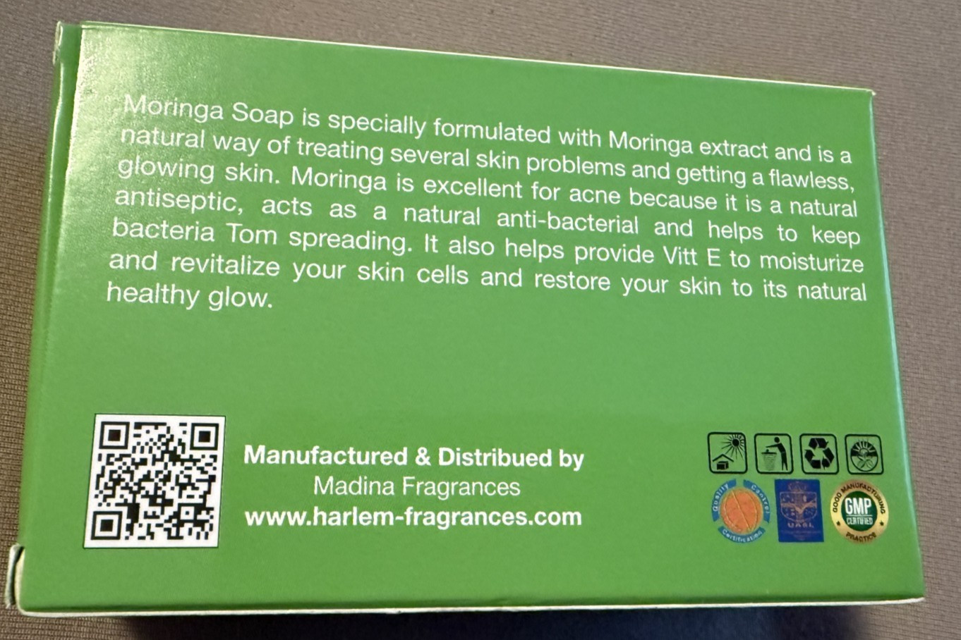 Moringa Soap, 100% Natural and Handmade Soap 4.76oz