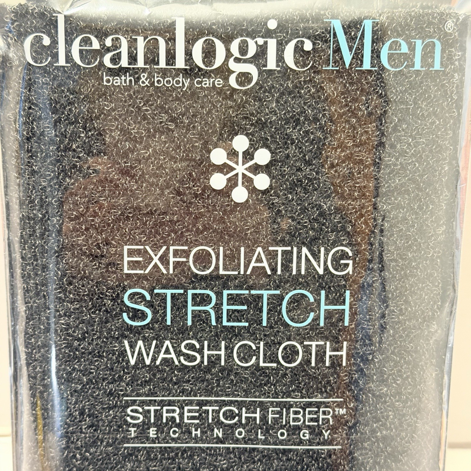 Clean Logic Detox Charcoal Purifying Stretch Wash Cloth BLACK 1 Count Shower Spa