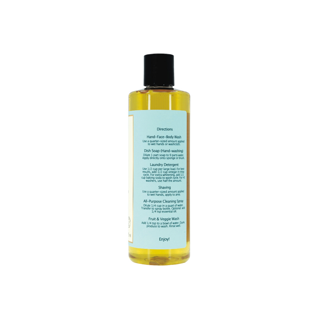 Liquid Castile Soap (Disc Cap) – Organic Ingredients, Gentle For Sensitive Skin