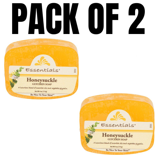 Clearly Natural Glycerin Bar Soap – Honeysuckle – 4 oz (Pack of 2)