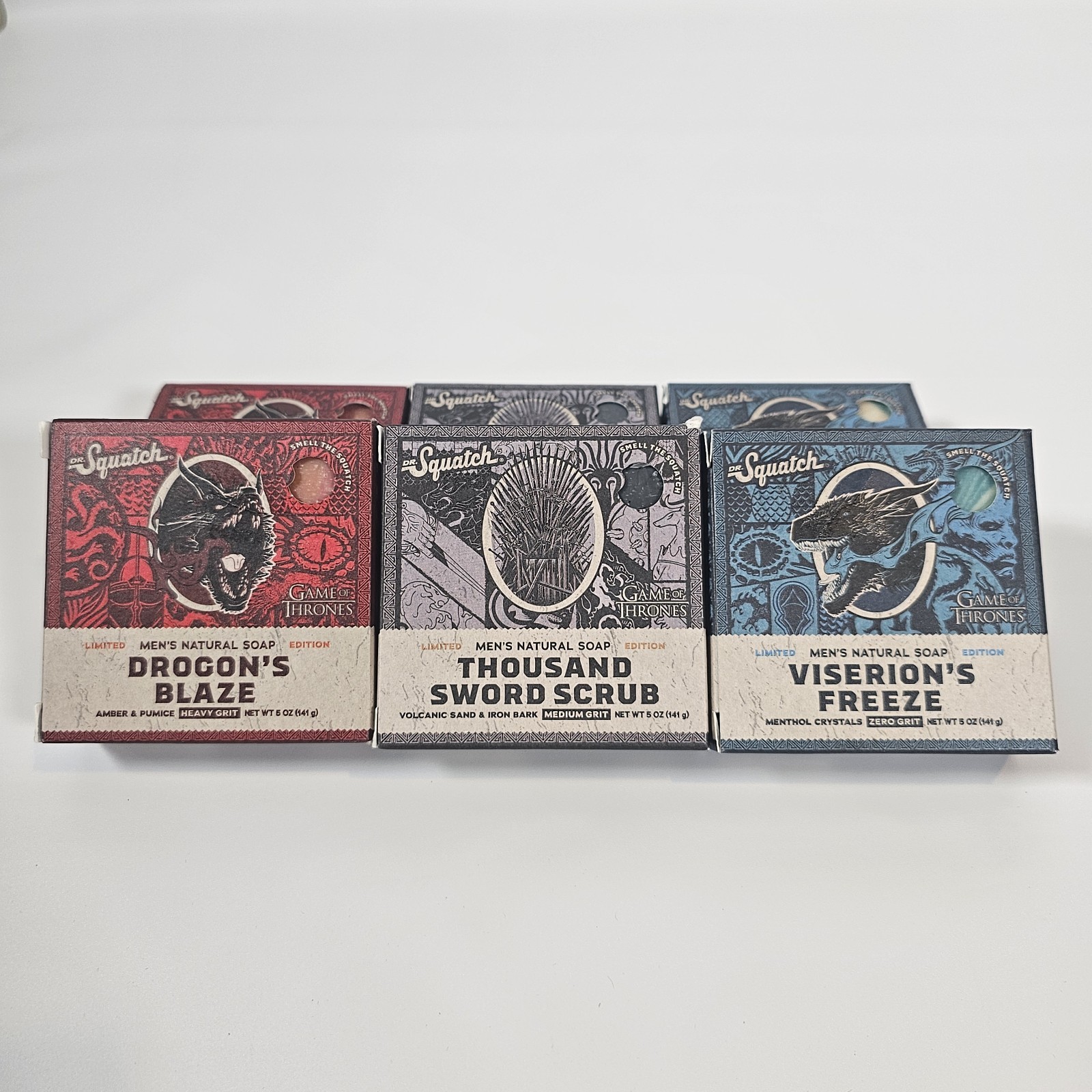 Dr. Squatch Game Of Thrones Bricks SET OF 3 Limited Edition New HBO Soap