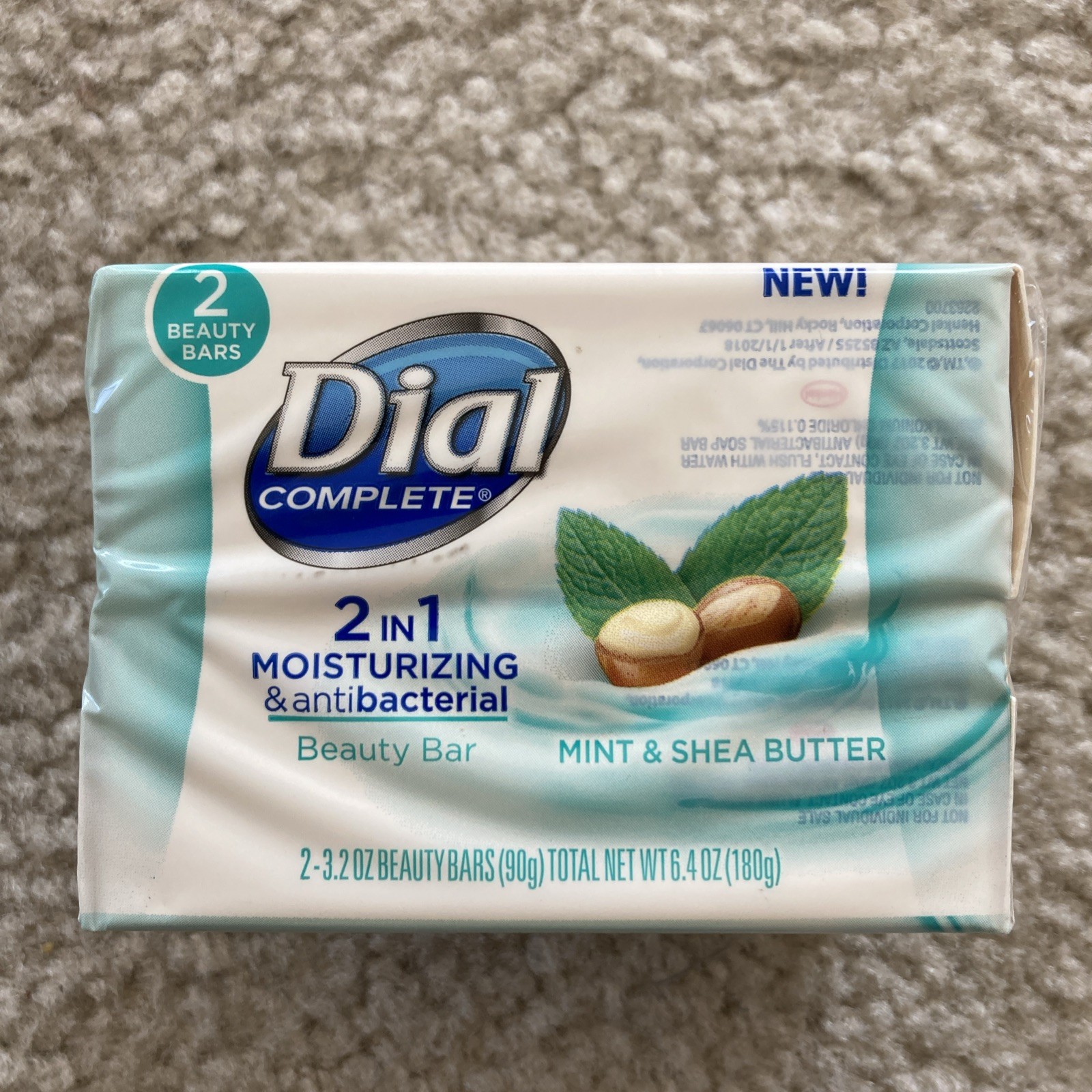 Dial Complete 2 in 1 Moisturizing & Antibacterial – 2 Count Mint & Shea Butter