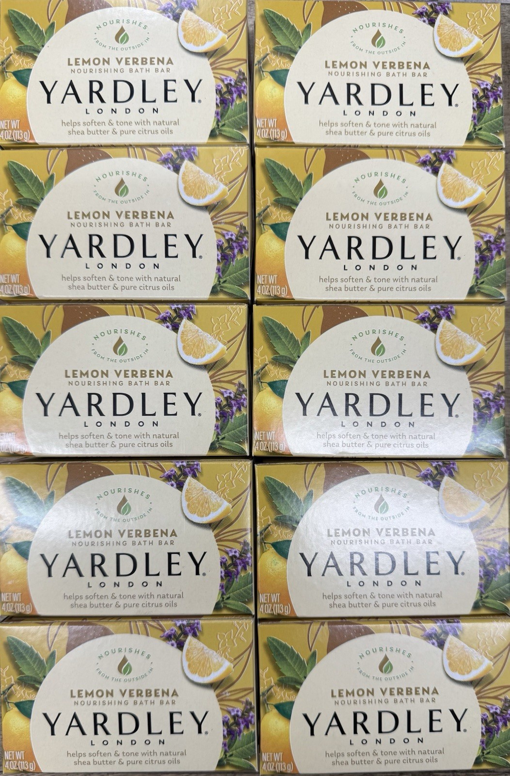 Yardley London Moisturizing Bar Soaps Lemon Verbena 4oz Each New 10ct