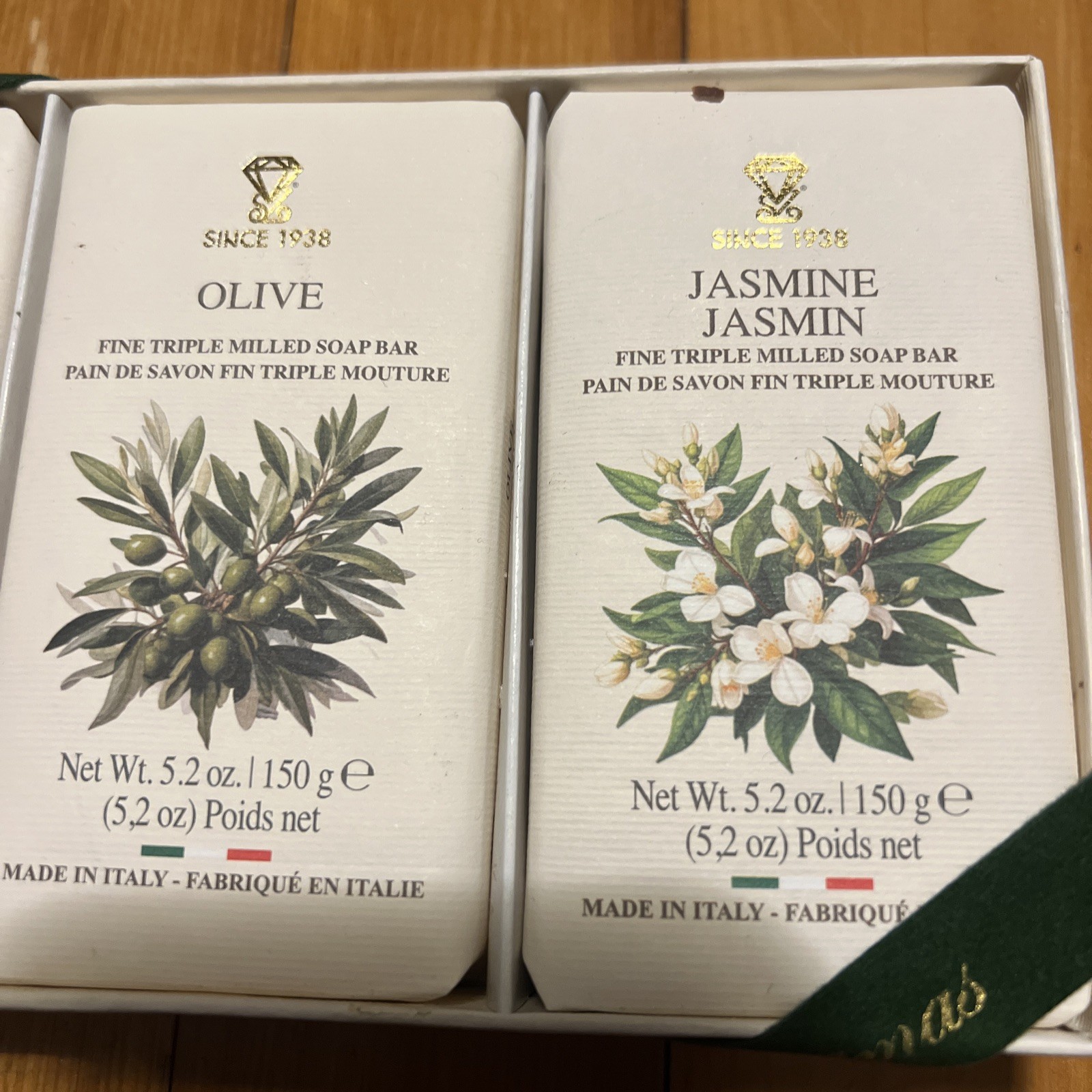 Saponificio ~ Diamante Jasmine /Olive/🍋Lemon Triple Milled SOAP Bars 3 x 5.2 oz