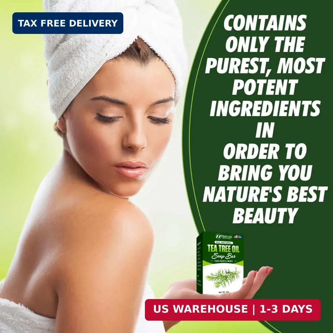 Tea Tree Soap – Natural Defense Tea Tree Oil Wash Bar for Face & Body – Remedy S