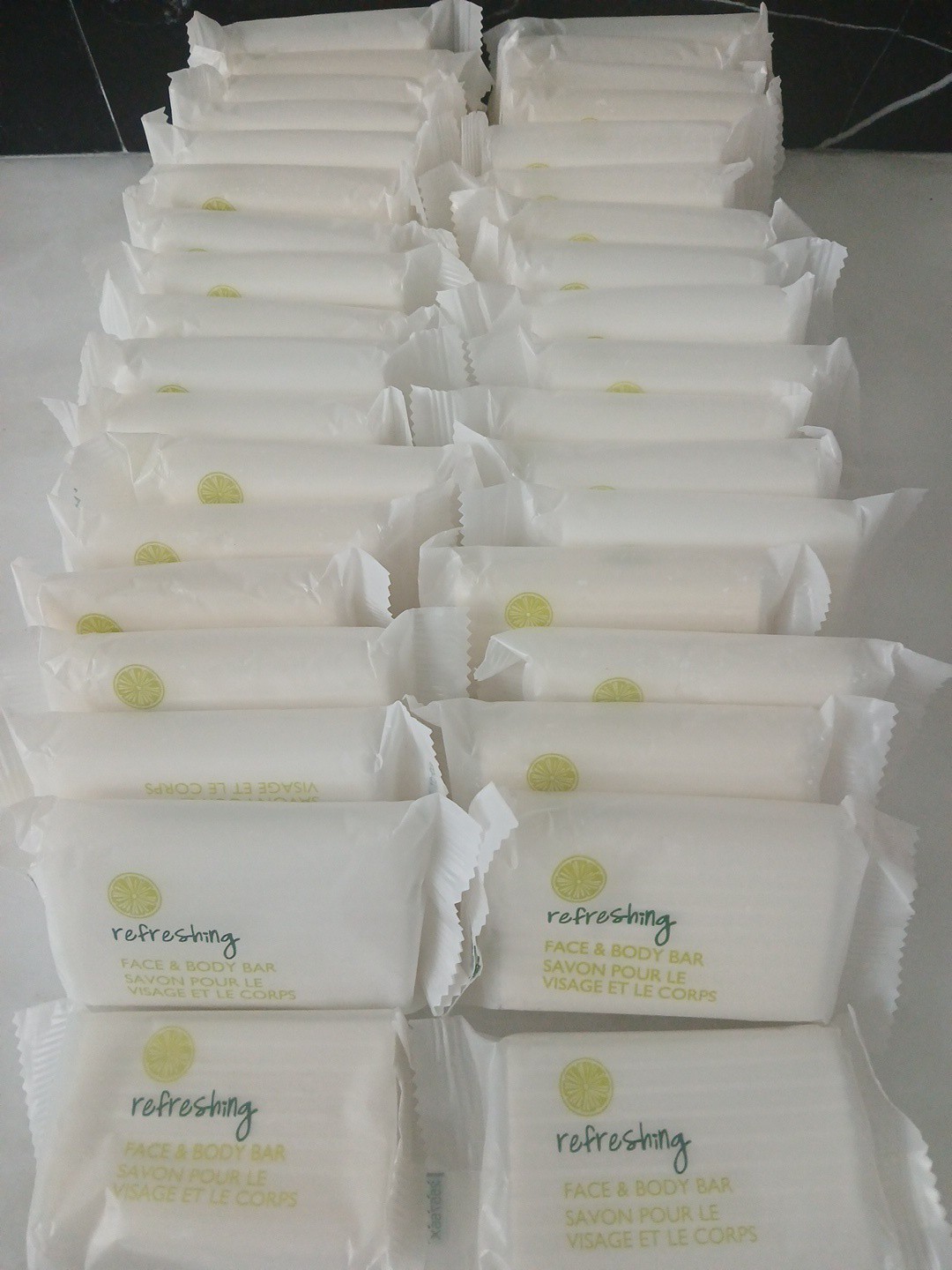 36 pcs refreshing Face & Body 1.25oz Citrus Bar Soap Travel Hotel Size Marietta