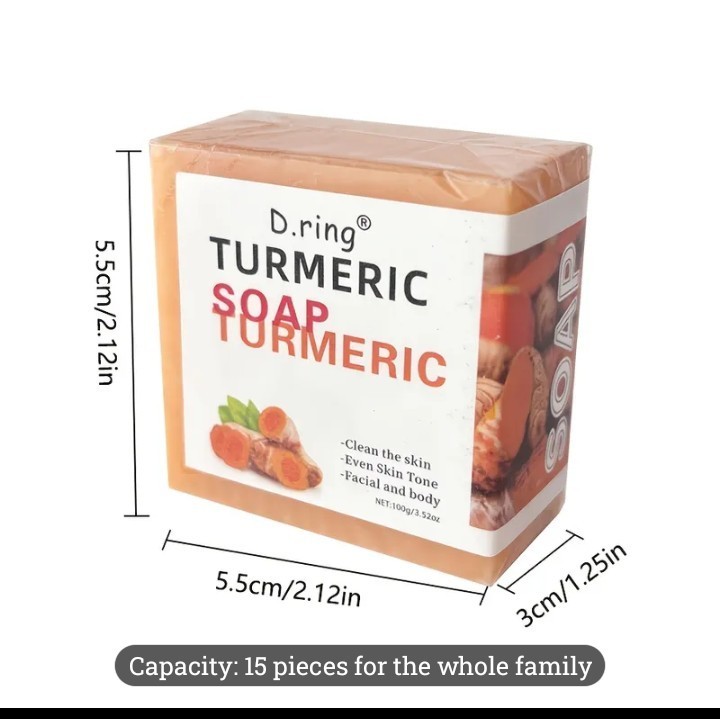D.ring Turmeric Moisturizing & Even Skin Tone Bar Soap Set, 15 Pack
