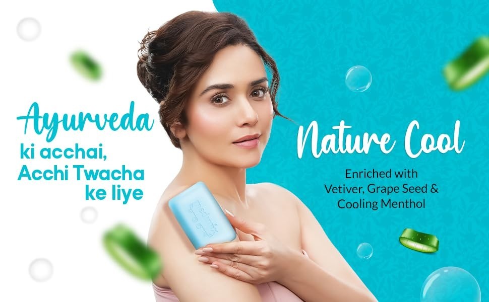 Medimix Nature Cool Herbal Soap 125g x 5 | Cooling Bar | Paraben & Sulphate Free