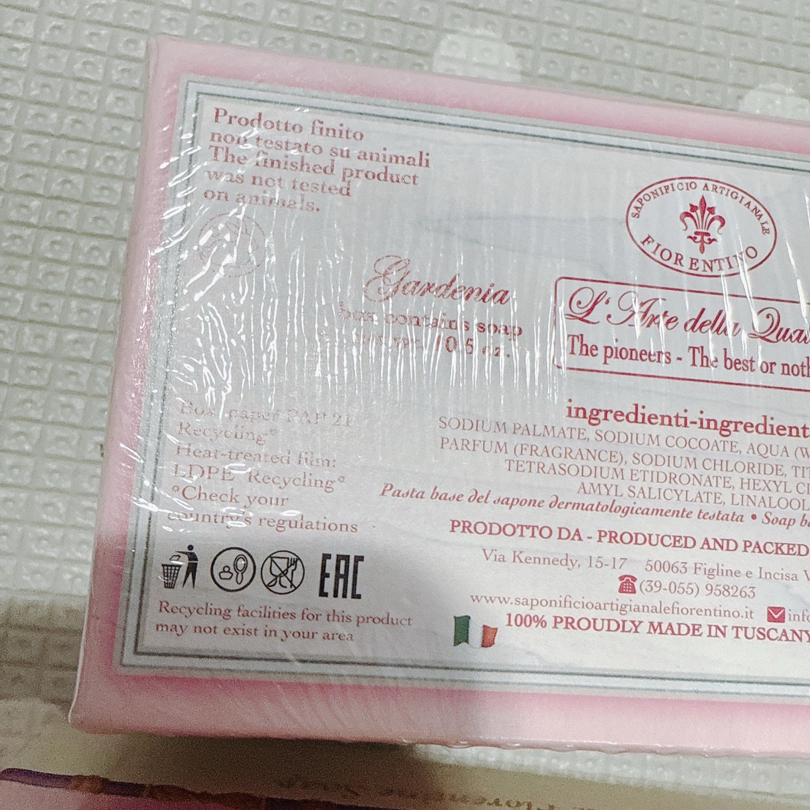 2pcs SAPONIFICIO ARTIGIANALE Fiorentino Gardenia Scented Soap Box Sealed