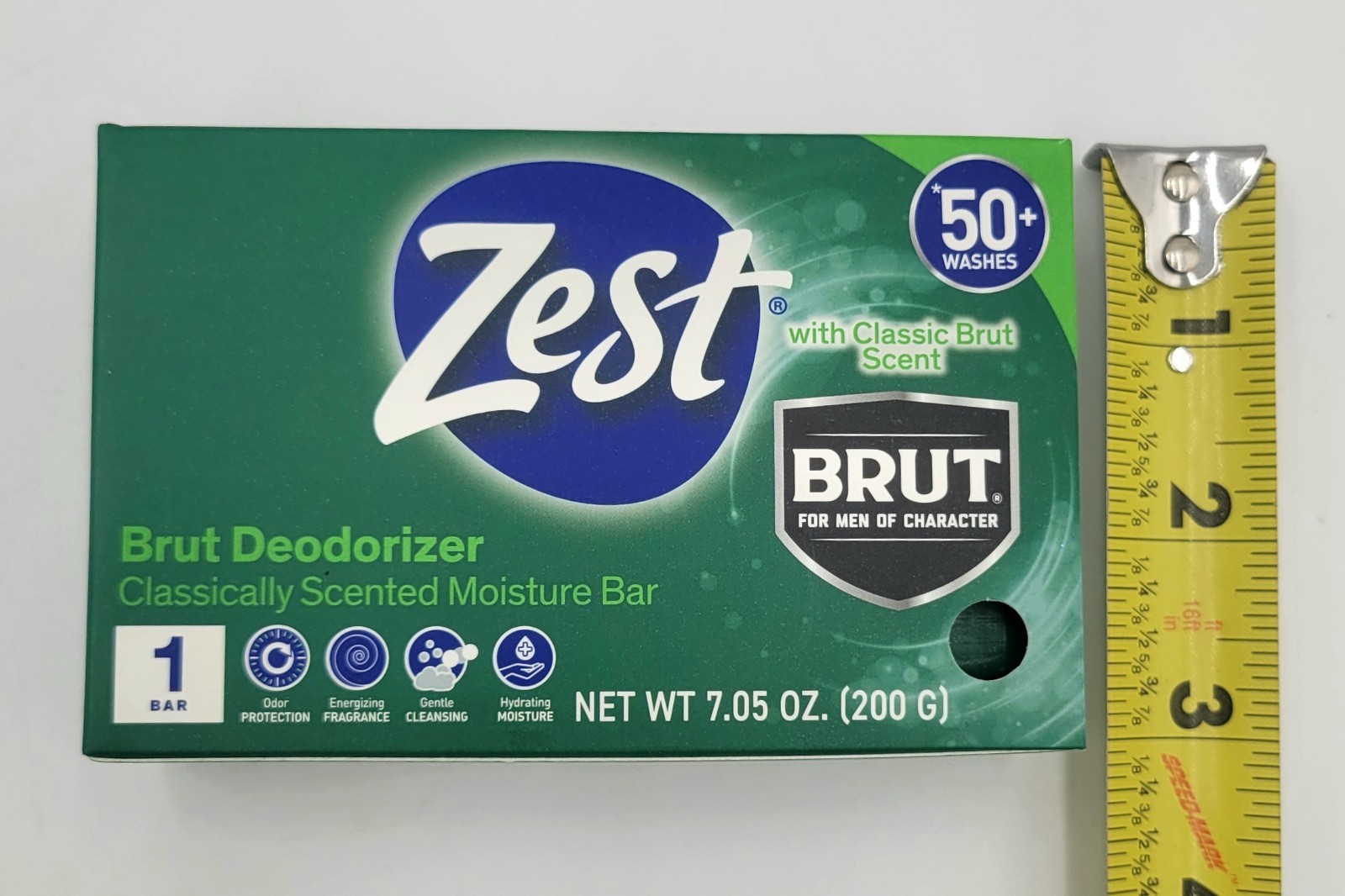6 Zest Classic Brut Scent Deodorizer Soap Bars 7.05 oz Each Bar NEW (6 BARS)