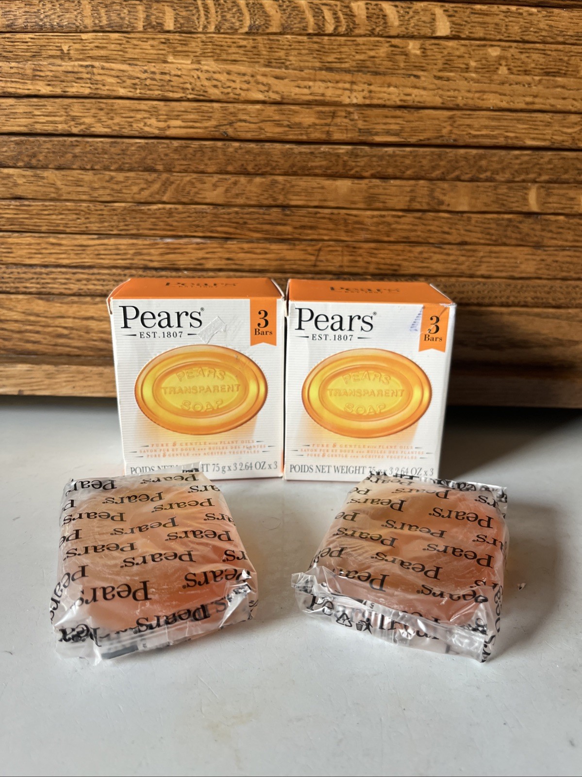 Pears Transparent Glycerin Bar Soap 2.64 Oz – (8) Bars in total Pure W/Plant Oil