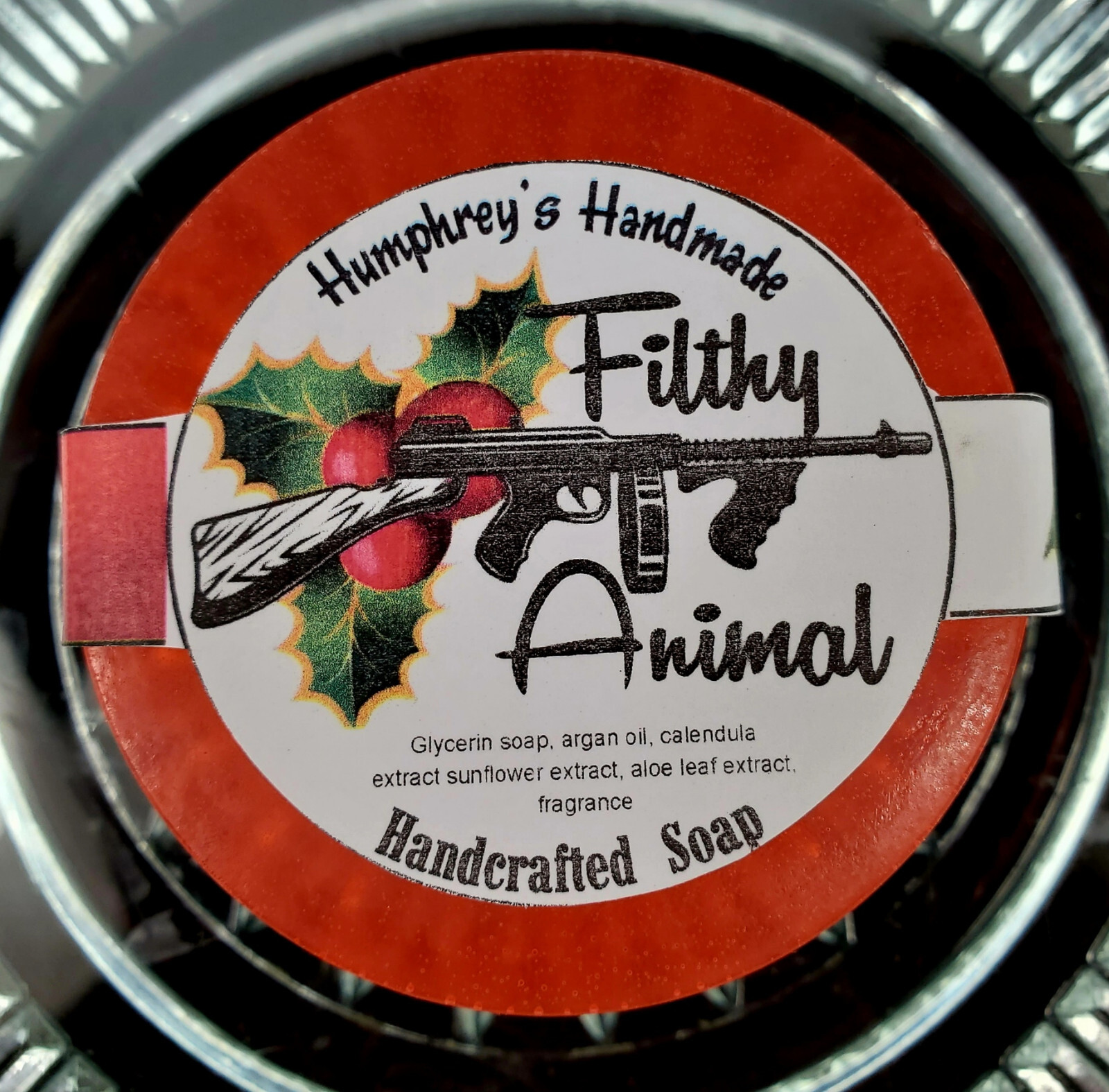 Men’s FILTHY ANIMAL Cherry Cognac Whisky Scent Shave Soap Beard Wash Christmas