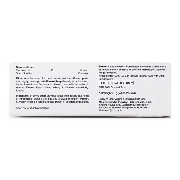 4 X Flumet Soap 75gm used to fungal infection of the whole-body skin.FREE SHIPP.