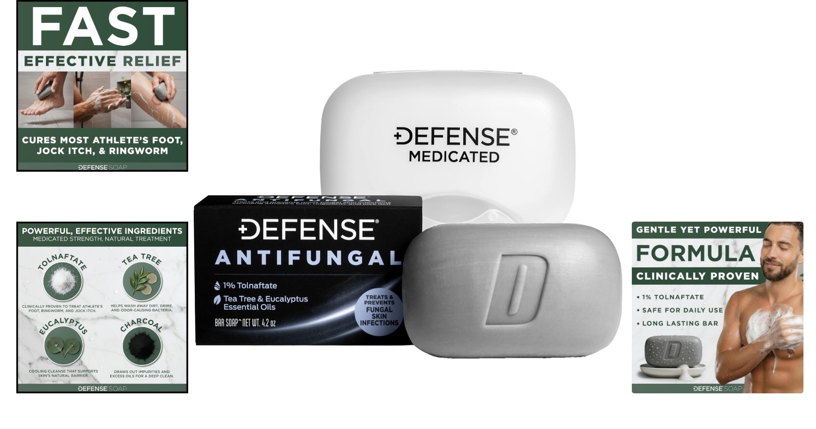 Heavy-Duty Antifungal Bar Soap with Eucalyptus & Tea Tree | 4.2 oz Treatment