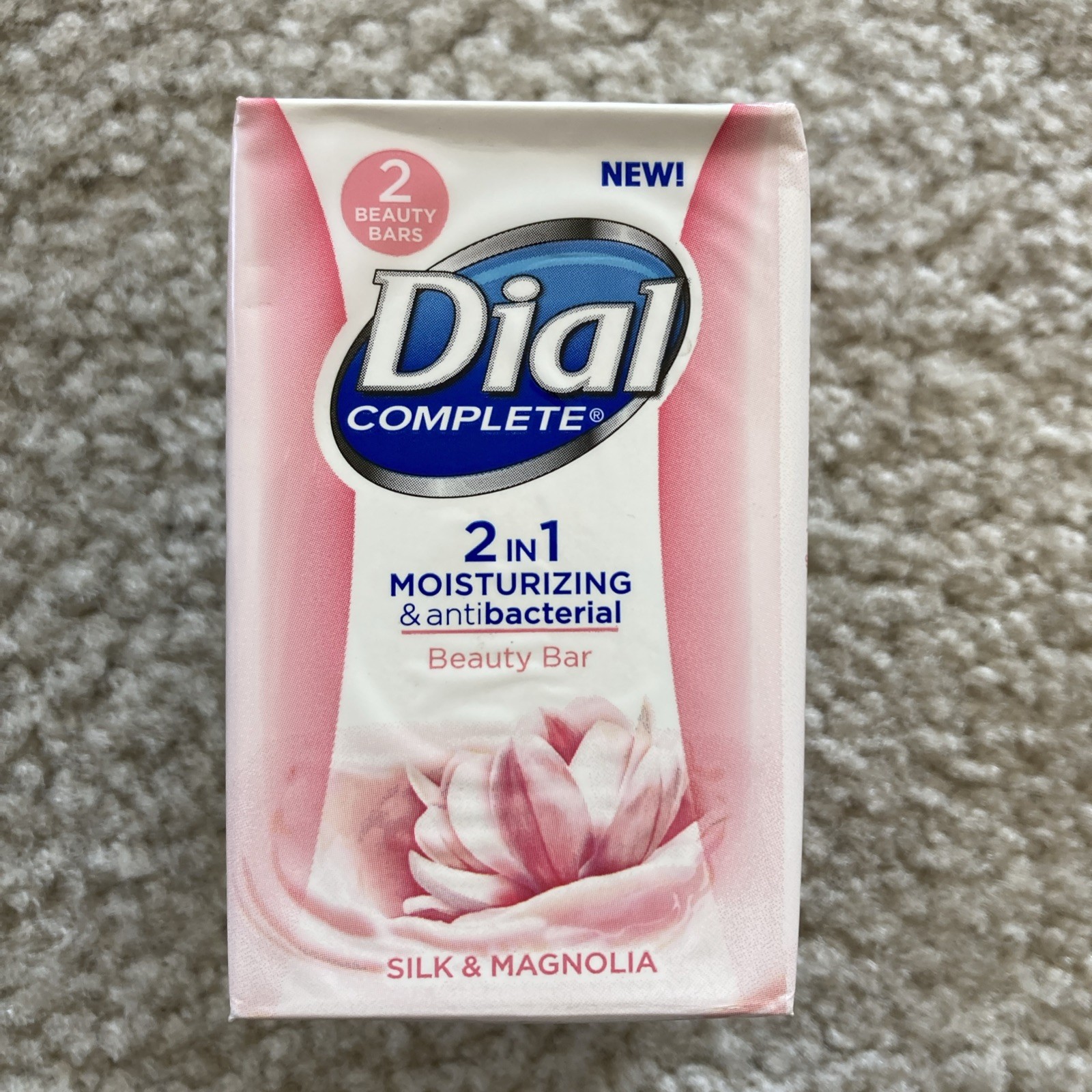 Dial Complete 2 in 1 Silk & Magnolia Beauty Bar Soap- 2 Count 3.2 Oz Rare!