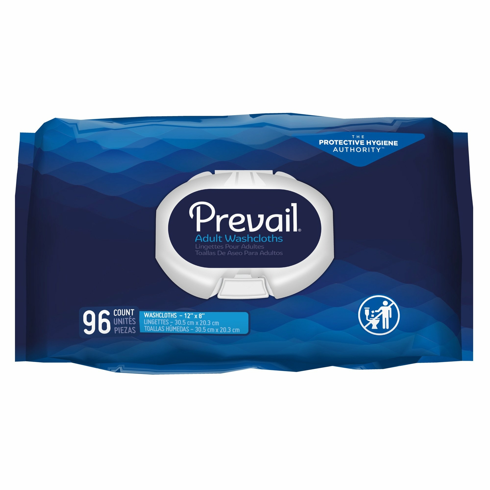 Prevail Adult Wipe or Washcloth 8 x 12″ 6 Pack 576 Wipes