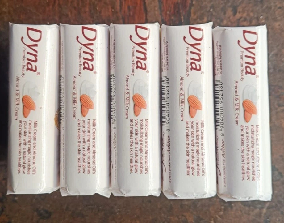 Dyna Almond Milk Bathing Soap Bar 4+1 Free Pack 100g Each Total 5 Bars fast ship
