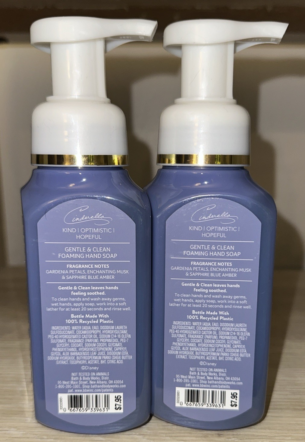 Bath & Body Works Gentle & Clean Foaming Hand Soap 2 Disney Princess CINDERELLA