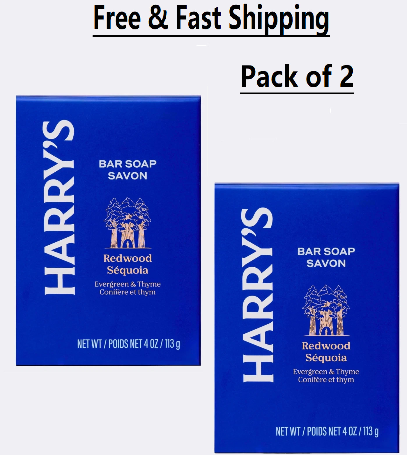 Harry’s Bar Soap Redwood Sequoia 4oz NEW In Box Mens Scent