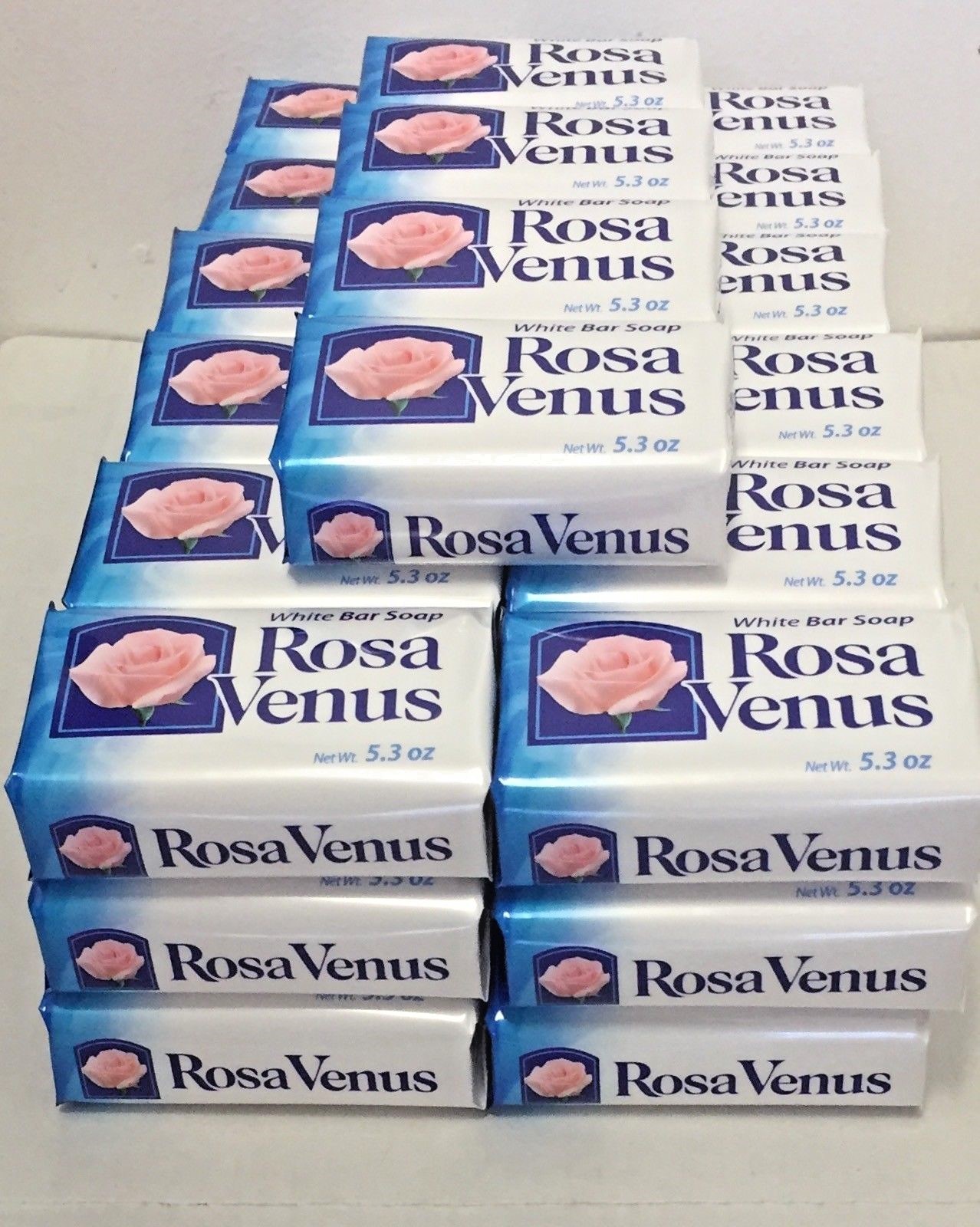 Rosa Venus Bar Soap White & Pink – 5.3 oz | Pack of 40 ($1.45 per Bar)