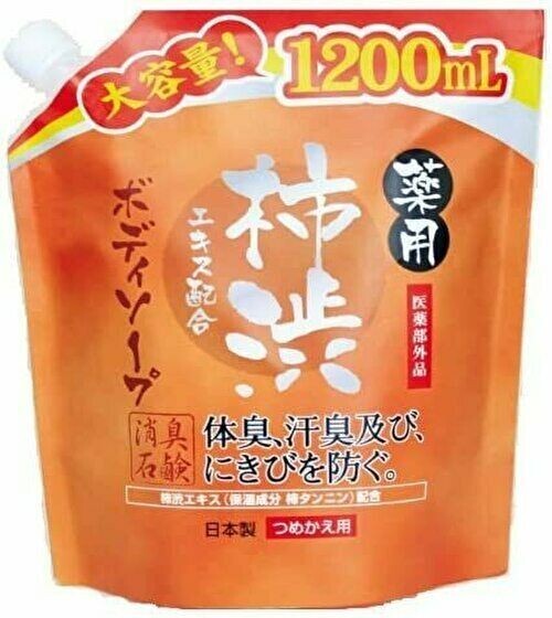 Medicinal persimmon Body Soap large capacity (Refill) 1200mL From Japan