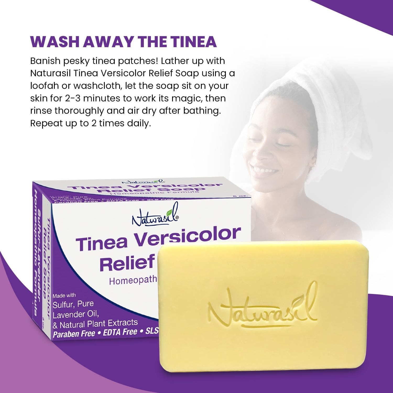 Natural Antifungal Soap | 2.5oz Bars for Fast-Acting Tinea Versicolor Relief