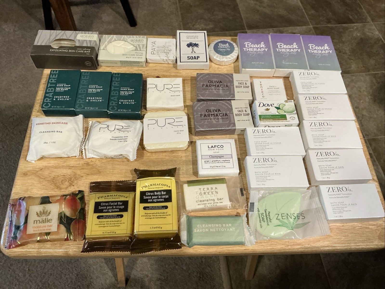 Mixed Lot Of 33 Travel/Hotel/Vrbo Bar Soaps Great For Airbnb And Such