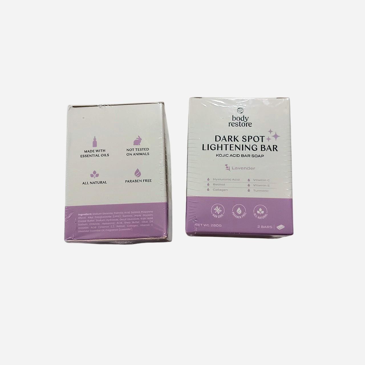 Body Restore Dark Spot Lightening Bar Soap lavender scent 2-Pack New Sealed Box
