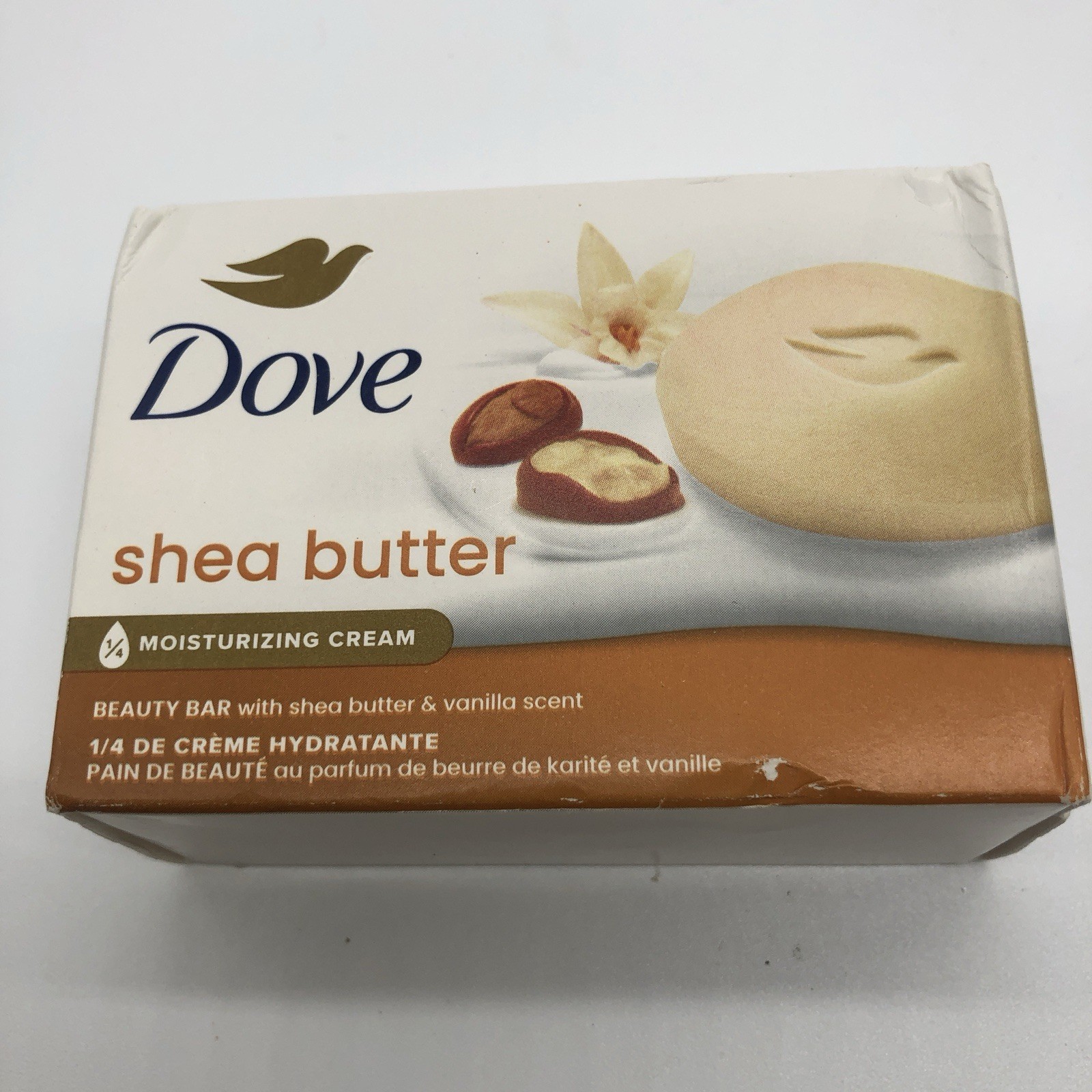 DOVE Shea Butter Bar Soap Vanilla Scent (9) 3.75 oz each NEW Moisturizing Cream