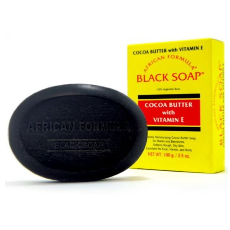 African Black Soap Bars 3.5oz, Shea Butter/Aloe Vera and Cocoa Butter/Vitamin E