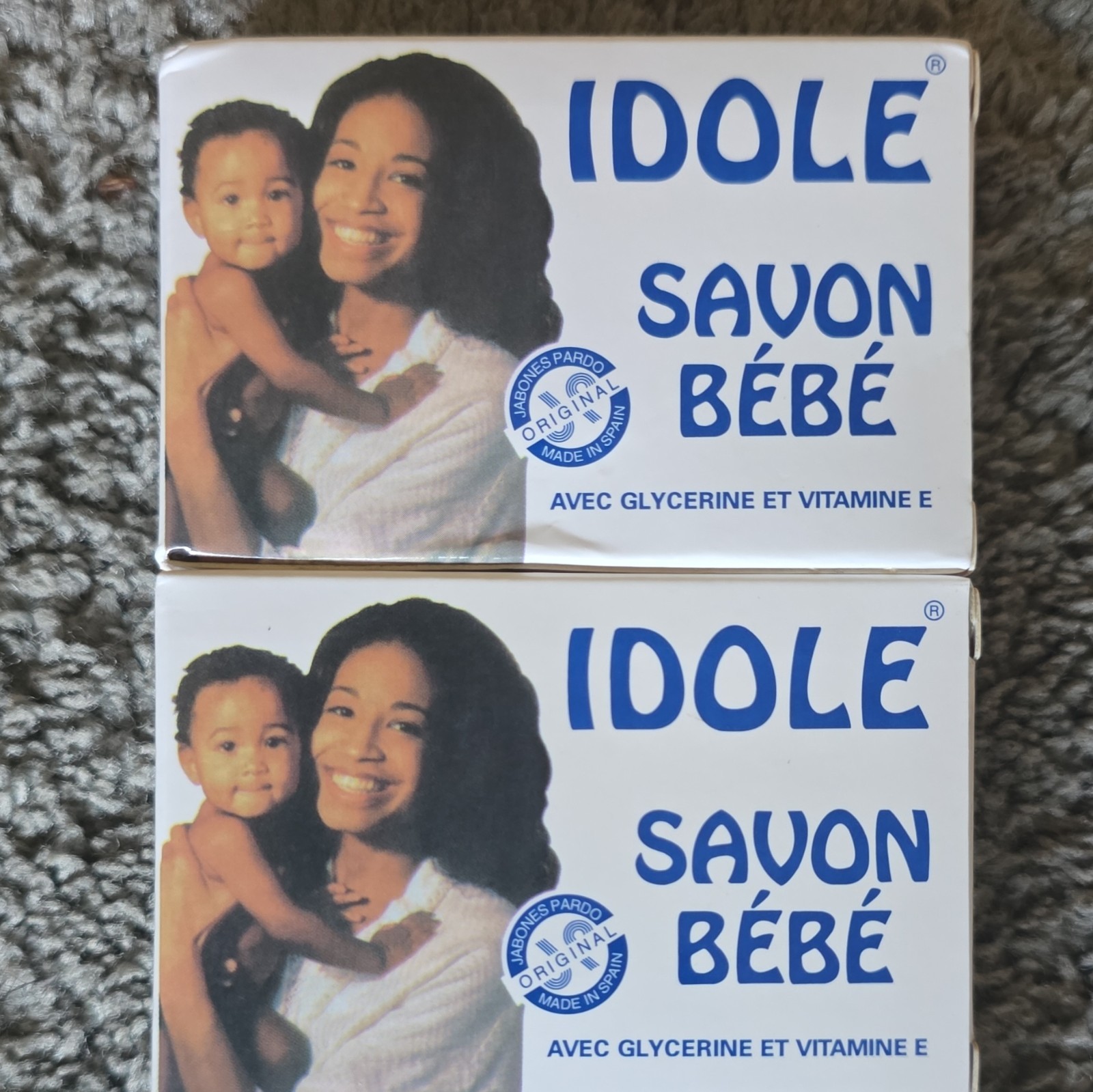 IDOLÉ Savon Bébé Baby Soap Bars 3-Pack 75g Glycerin Vitamin E Unscented