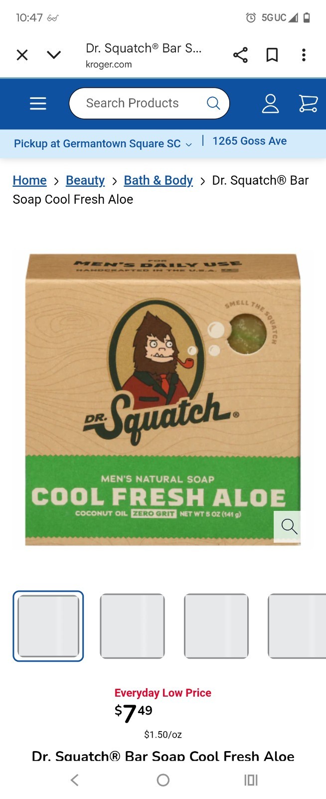 New Dr Squatch Soap 5 Pack Fresh Aloe