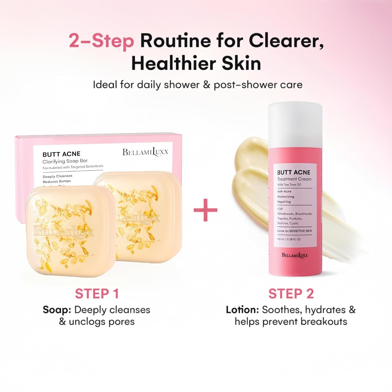 Body Acne Soap Bar Antibacterial Bar for Butt, Thighs, Back, Body Acne, Folli…