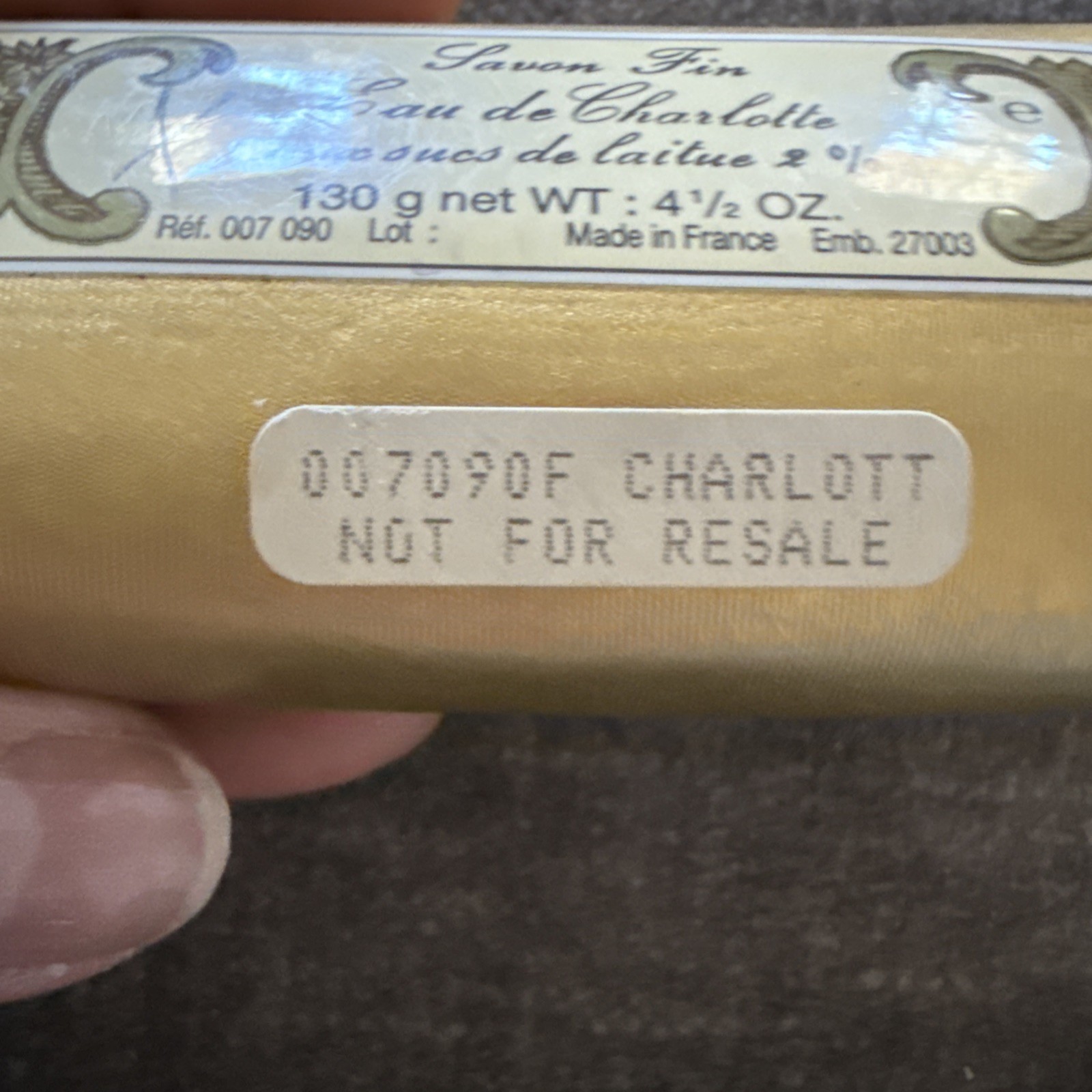 ANNICK GOUTAL Eau De Charlotte BAR SOAP – 4 1/2 oz 130g NEW SEALED – FULL SIZE