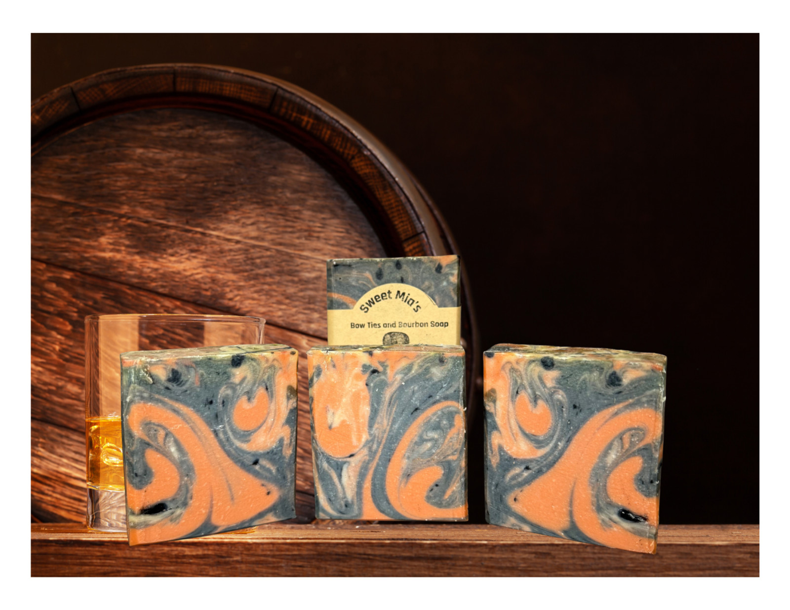 Bow Ties and Bourbon Artisan Scented Soap Bars. Handmade natural soap bars.