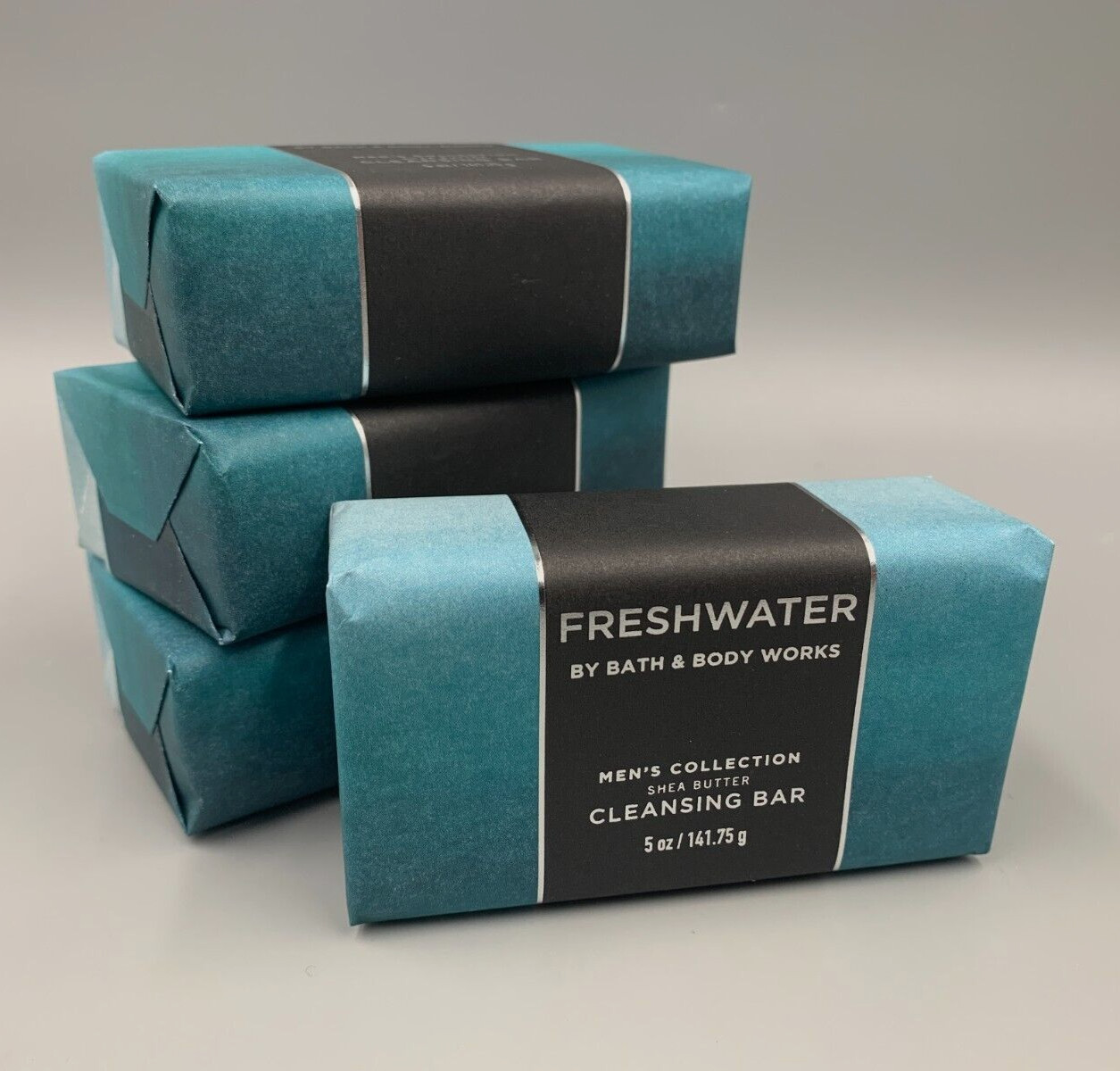 Bath & Body Works Men’s Collection Freshwater Cleansing Shea Bar S/4 #9057