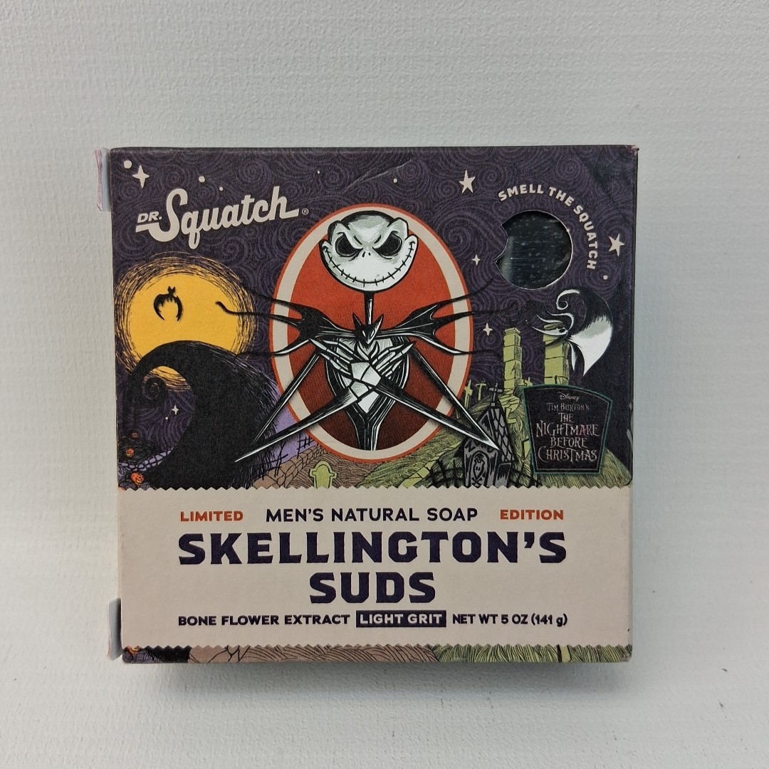 Dr Squatch Skellington’s Suds 5oz Bar Soap Disney Nightmare Before Christmas