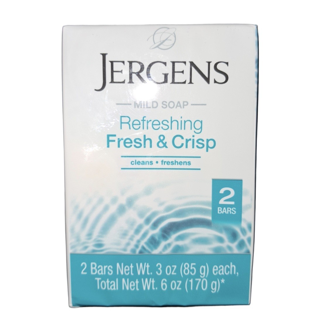 🩵 JERGENS 🩵 (4-BARS) 3 Oz 🩵🫧 ●FRESH & CRISP● 🩵🫧 ≈REFRESHING≈ Mild Soap 🫧.