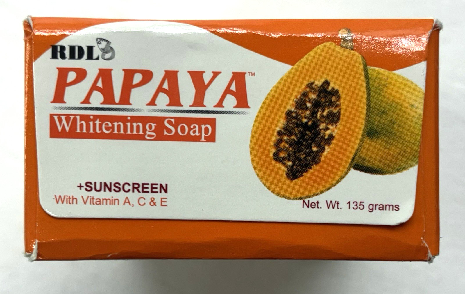 RDL Papaya Whitening + Sunscreen Face and Body Bar Soap 135 grams New Sealed
