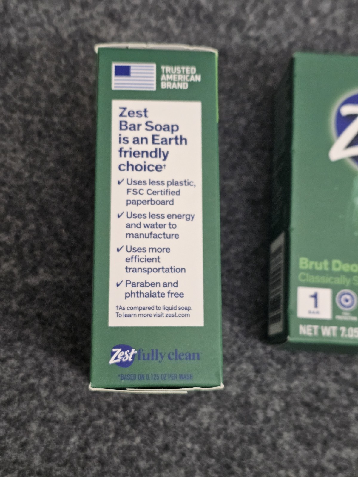 Lot of 3 Zest Brut Deodorizer Classically Scented Moisture Soap Bars 7.05 oz…