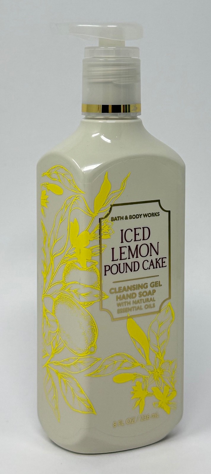 1 NEW BATH & BODY WORKS ICED LEMON POUND CAKE CLEANSING GEL HAND SOAP WASH 8 OZ