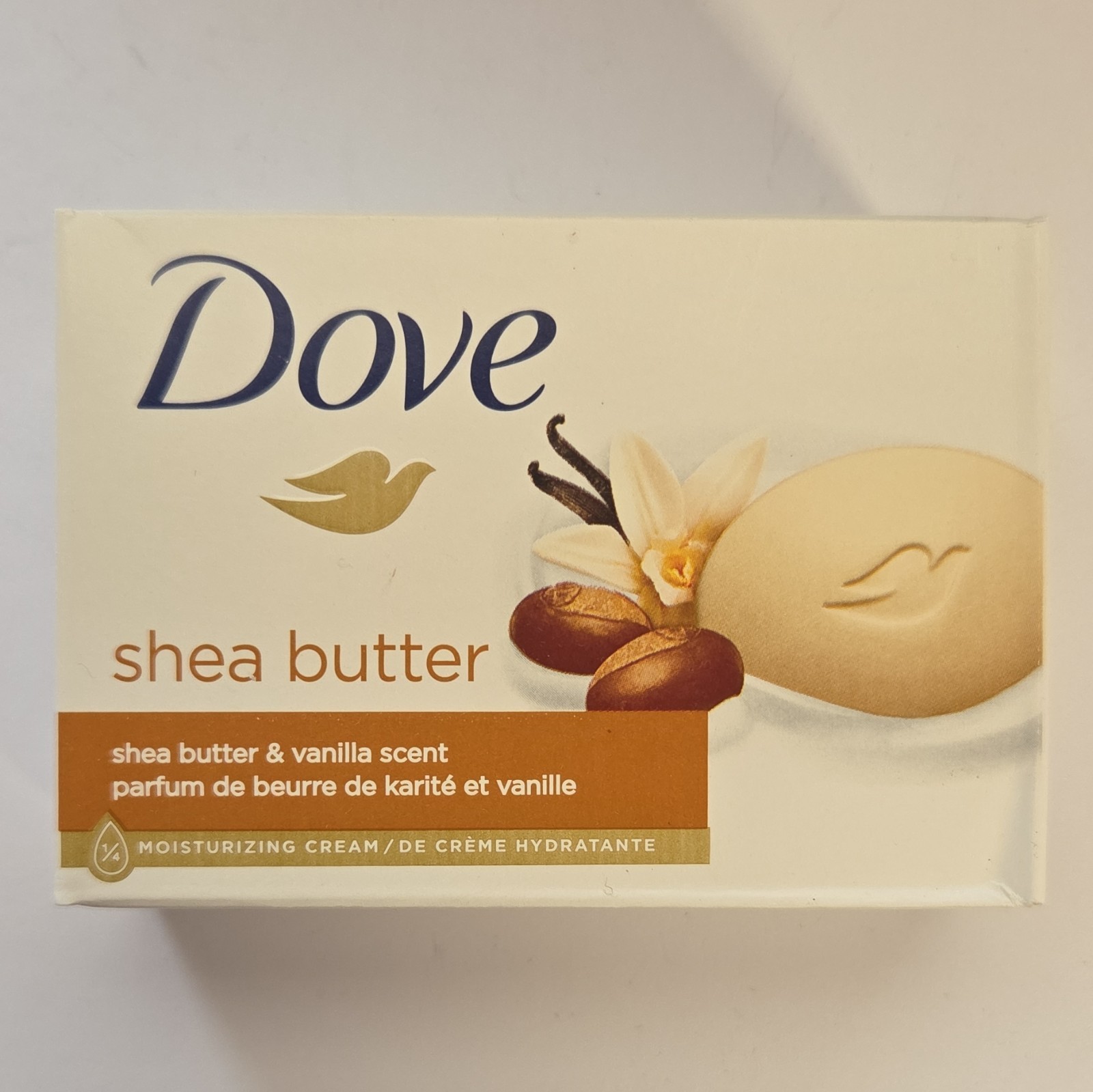 4 Dove Beauty Bars Soap Moisturizing Original Scent & Shea Butter 3.75 oz